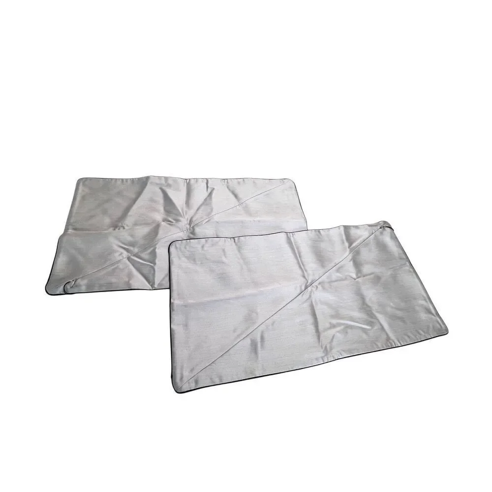Lot of 2 West Elm Gray Silk Wool Rectangle Throw Pillow Covers NWT